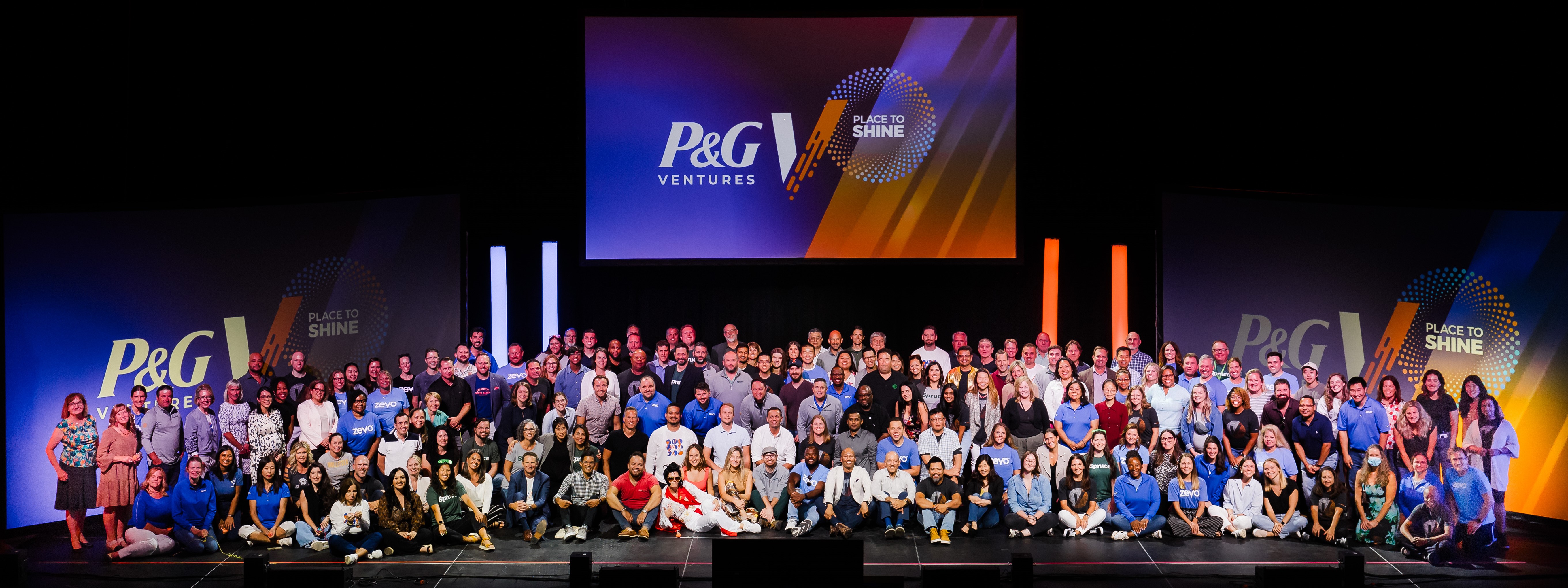 Group shot of P&G Ventures team celebrating.